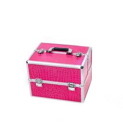 Pink trunk with leather motif