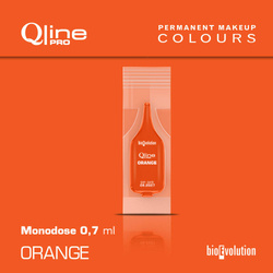 Jednorazowy pigment do makijażu permanentnego Bioevolution Orange Qline Pro 0,7ml monodose