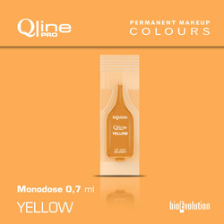 Jednorazowy pigment do makijażu permanentnego Bioevolution Yellow Qline Pro 0,7ml monodose
