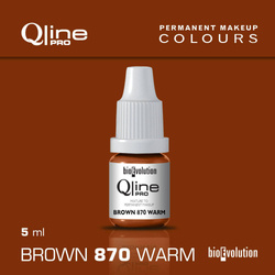 Pigment do makijażu permanentnego brwi Bioevolution Brown 870 Warm Qline Pro 5ml