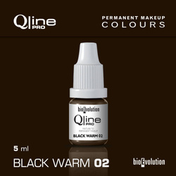 Pigment do makijażu permanentnego do kresek Bioevolution Black Warm 02 Qline Pro 5ml