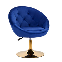 4rico swivel chair qs-bl12b velvet navy blue