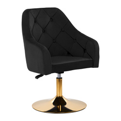 4rico swivel chair qs-bl14g velvet black
