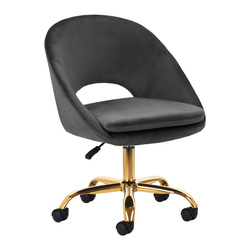 4rico swivel chair qs-mf18g velvet grey