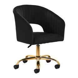 4rico swivel chair qs-of212g velvet black