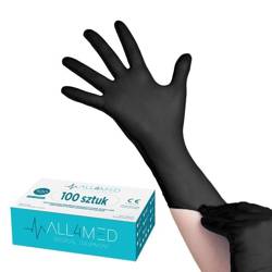 All4med disposable nitrile diagnostic gloves black l