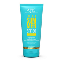 Apis hello summer spf 30, body tanning emulsion with cocoa butter 200 ml