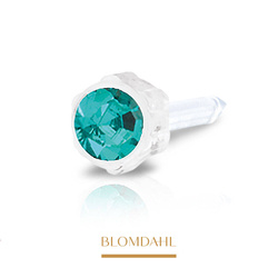 Blomdahl Ear piercing earring Blue Zircon 4 mm medical plastic