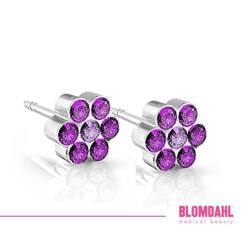 Daisy Amethyst/ Light Amethyst 5 mm earrings SFJ medical plastic