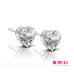 Heart Crystal 6 mm earrings SFJ medical plastic