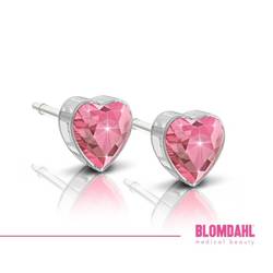 Heart Light Rose 6 mm earrings SFJ medical plastic