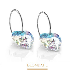 Heart Rainbow Earrings SFJ natural medical titanium