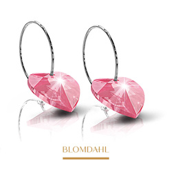 Heart Rose SFJ natural medical titanium earrings