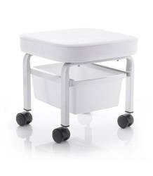 Pedicure cosmetic stool with container