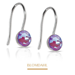 Pendant Bezel Shiny Violet 5 mm earrings SFJ natural medical titanium