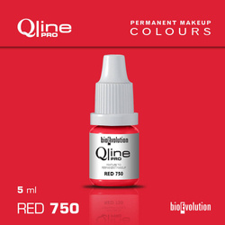 Permanent makeup pigment Bioevolution Red 750 Qline Pro 5ml 