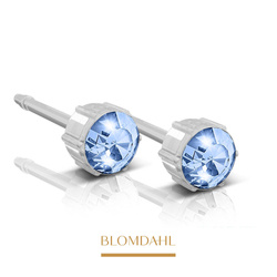 Sapphire 4 mm earrings SFJ medical plastic