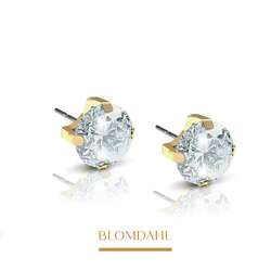 Tiffany Cz White 4 mm earrings SFJ gold medical titanium