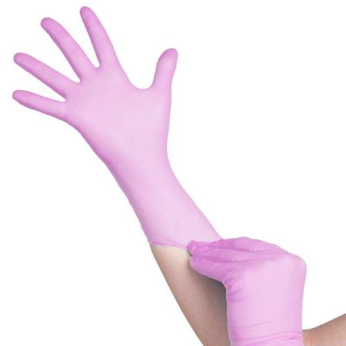 All4med disposable nitrile diagnostic gloves pink xs