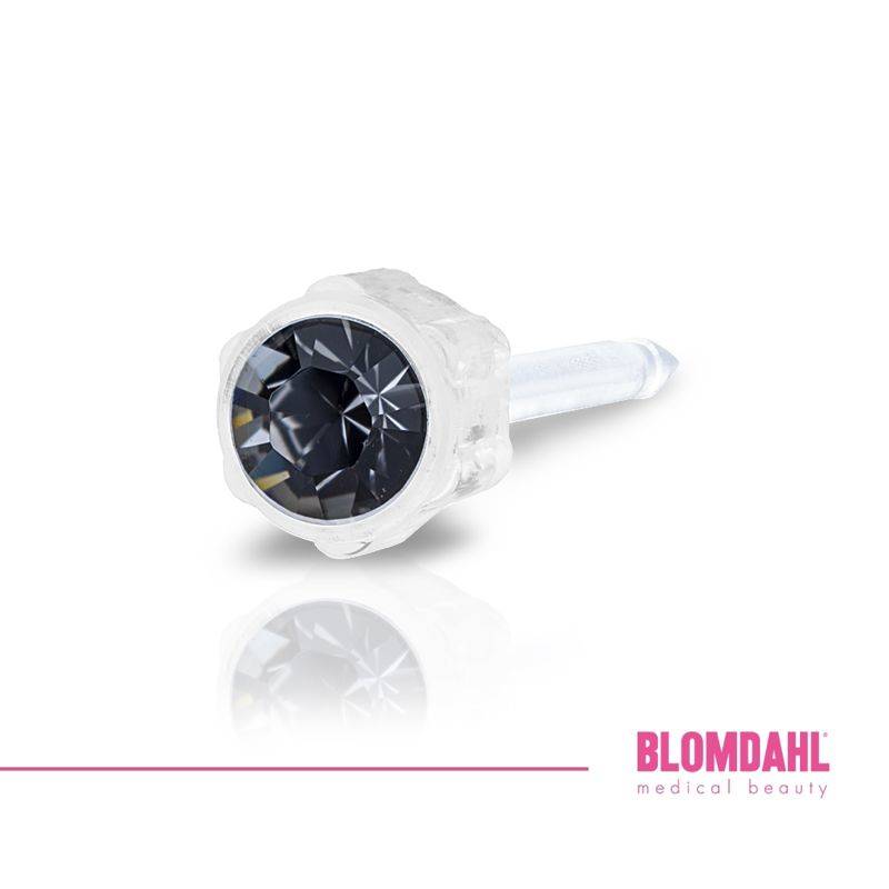 Blomdahl Black Diamond ear piercing earring 4 mm medical plastic