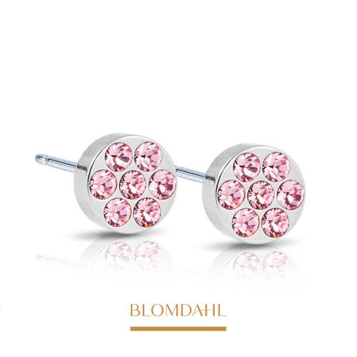 Brilliance Plenary Light Rose 5 mm earrings SFJ natural medical titanium