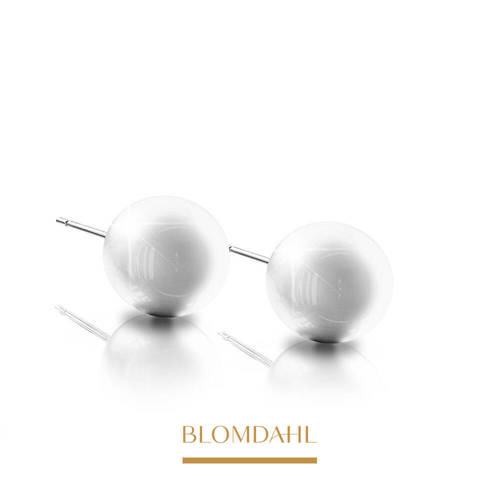 Pearl White 5 mm earrings SFJ pure medical titanium