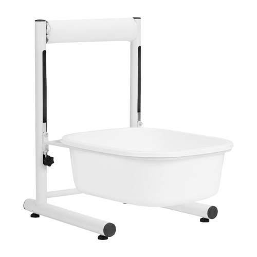 Pedicure shower tray with adjustable height white