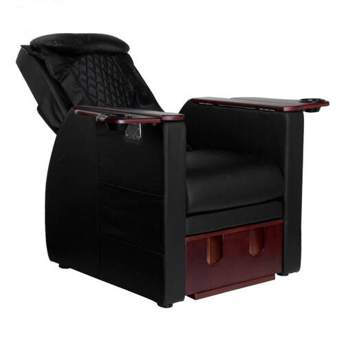 Pedicure spa chair with back massage azzurro 101 black