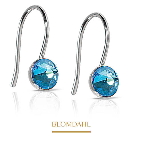 Pendant Bezel Shiny Blue 5 mm earrings SFJ natural medical titanium