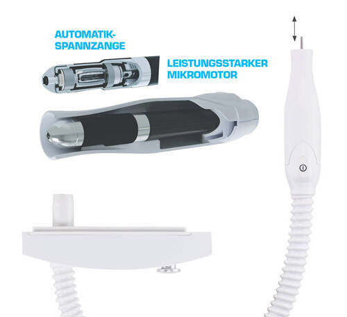 Podiatry nail drill machine with dust absorber Promed 4040 brushless 