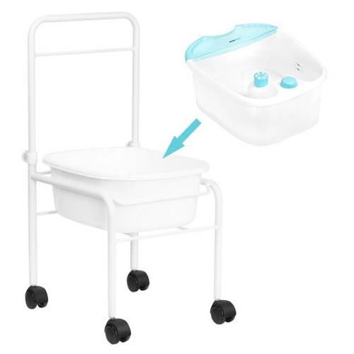 Set pedicure paddling pool on wheels white + foot massager massager with temp support am-506a