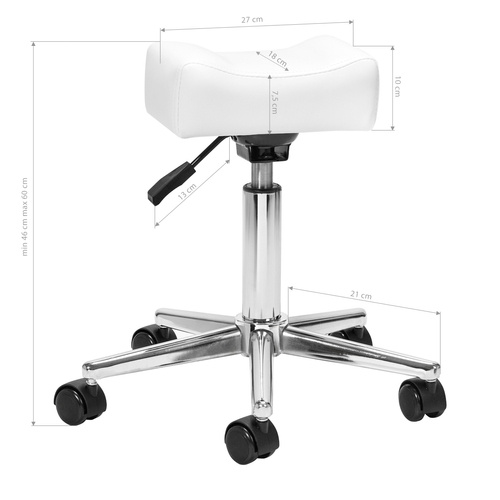 Sillon bell mobile pedicure footstool white