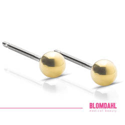 Ball 4 mm earrings SFJ gold medical titanium