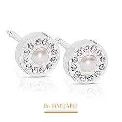 Brilliance Halo Pearl Earrings, White 6 mm SFJ medical plastic