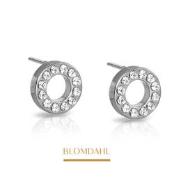 Brilliance Puck Hollow Crystal 8 mm earrings SFJ natural medical titanium