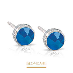 Electric Blue 6 mm earrings SFJ medical plastic