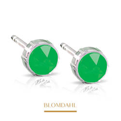 Electric Green 6 mm earrings SFJ medical plastic