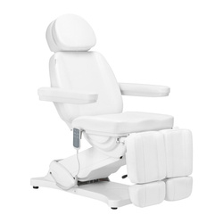 Electric cosmetic chair sillon classic 3 motors with cradle pedi white