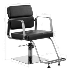 Gabbiano hairdressing chair porto black sm