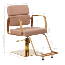 Gabbiano hairdressing chair porto gold beige