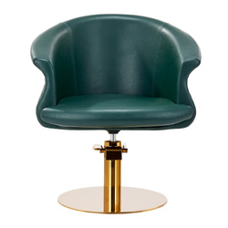 Gabbiano hairdressing chair versal gold bottle green