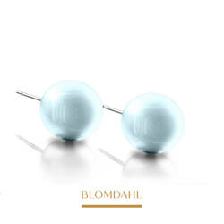 Pearl Pastel Blue 6 mm earrings SFJ pure medical titanium