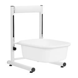 Pedicure shower tray with adjustable height white