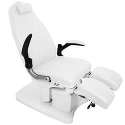 Podiatry chair electr. azzurro 709a 3 siln. white