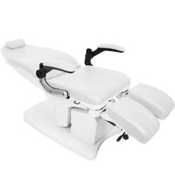 Podiatry chair electr. azzurro 709a 3 siln. white