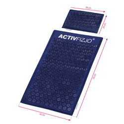 Acupressure mat activfizjo premium natural navy blue with cushion