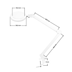 Led magnifier lamp glow 8021 for tabletop reg. light color