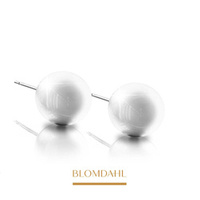 Pearl White 6 mm earrings SFJ pure medical titanium