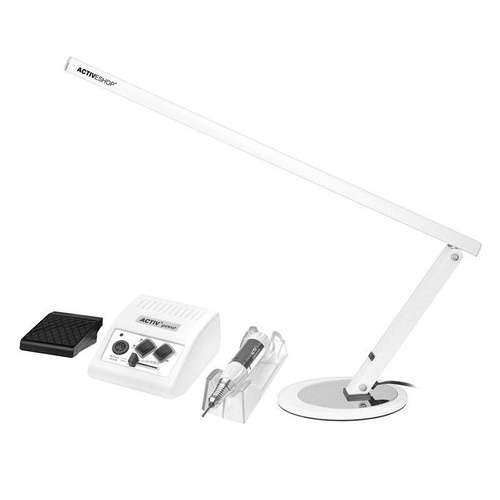 Activ Power JD500 white nail drill machine + Slim 20W white desk lamp