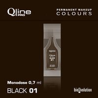 Disposable permanent makeup pigment Bioevolution Black 01 Qline Pro 0.7ml monodose